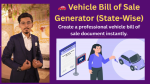 🚗 Vehicle Bill of Sale Generator (State-Wise) 