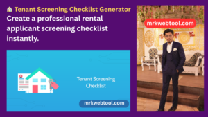 ๐ Tenant Screening Checklist Generator