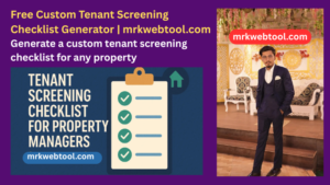 Free Custom Tenant Screening Checklist Generator | mrkwebtool.com