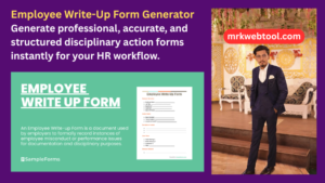Employee Write-Up Form Generator