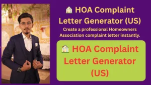 🏠 HOA Complaint Letter Generator (US)