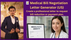 ๐ Medical Bill Negotiation Letter Generator (US)